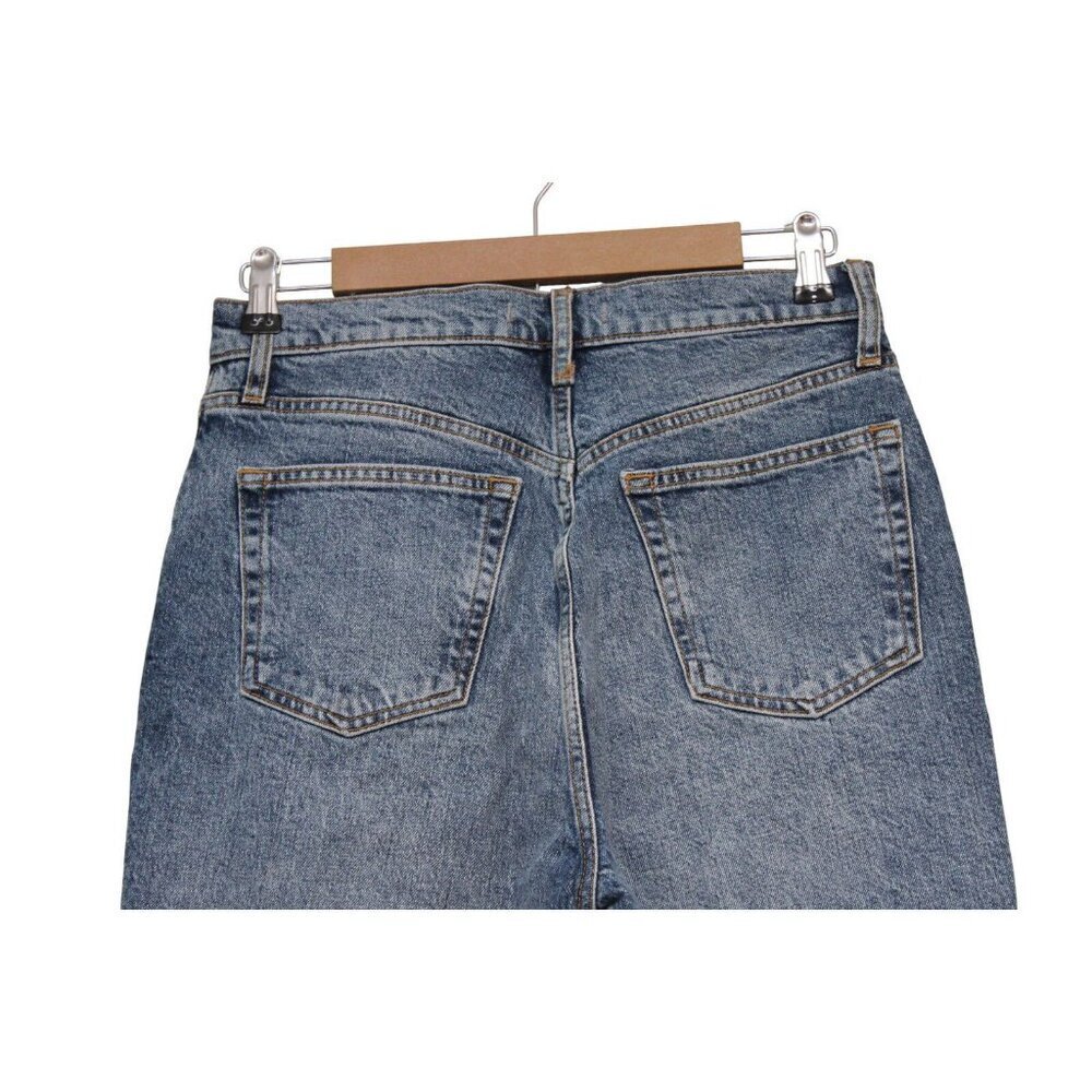 We The Free People Jeans Size 31 Straight Leg Button Fly Distressed High Rise - Picture 8 of 12